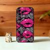 Lip Print Phone Case For iPhone 17,16,15,14,13,12,11 Plus,Pro Max,XS,Soft Silicone Black Cover