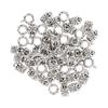 50Pcs Beard Beads Hair Braiding Beads Antique Silver Metal Finish Moderate Size Exquisite Dreadlocks Beads
