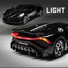 1:32 Modellautos von Bugatti La Voiture Noire, Spielzeug zum Zurückziehen aus Zinklegierung mit Ton und Licht für Kinder, Jungen und Mädchen, Fahrzeugsammlung, Nachbildung von maßstabsgetreuen Automodellen