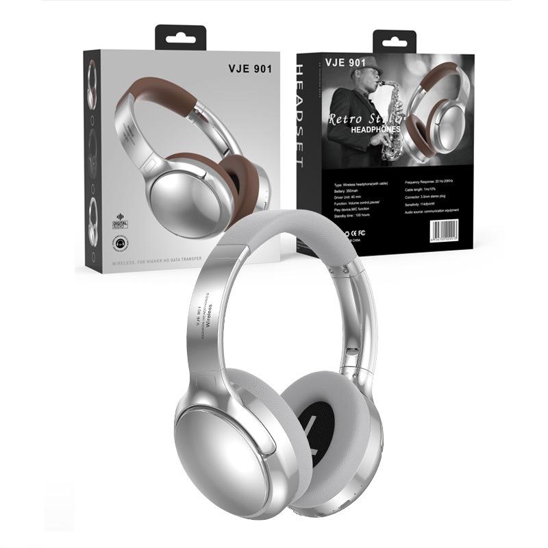 

VJE901 Retro Bluetooth Headband Headphones - Wireless Gaming & Sports Earphones