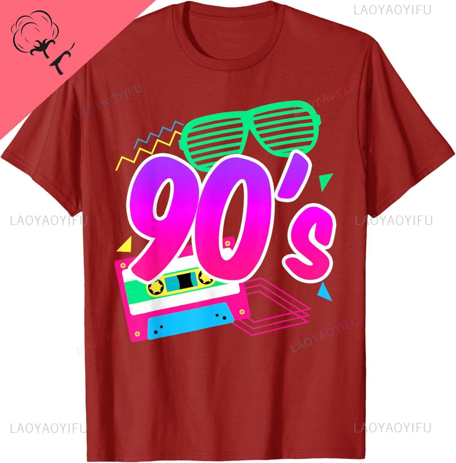 

Футболка Я люблю девяностые 90-е Ретро Хлопковая Смешная Футболка Унисекс Летняя Уличная Одежда Топы Повседневная Футболка Мужская 4XL