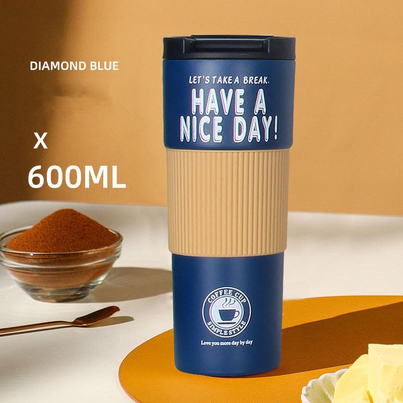 Have A Nice Day Thermal Cup Coffee Mug Stainless Steel Insulated Tumbler Thermos Bottle Keep Hot/Cold 600ML