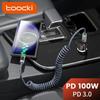 Toocki Type C to Type C Cable 100W Display Fast Charging Charger USB C to USB C Transparent PD Cable For IPhone15 Macbook