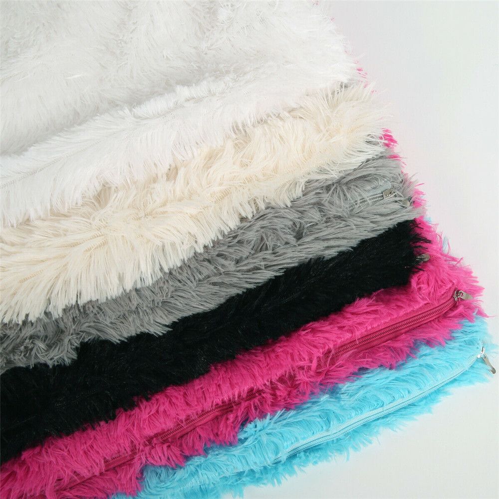 Square Waist Home Decor Winter Warm Throw  Cases Cushion Cover Fur