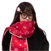 Korean version of cute kt cat love red scarf women's autumn and winter new versatile warm neck scarf tide