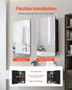 VEVOR Medicine Cabinet, 16.5 x 27.5 inch, Medicine Cabinet for Bathroom with Mirror, Aluminum Frame Bathroom Wall Cabinet, 3-layer Adjustable Shelves