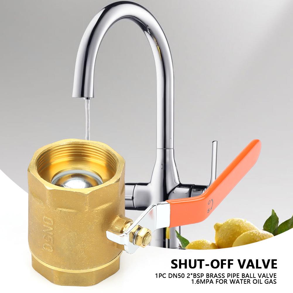 1pc DN50 2 BSP Brass Pipe Ball Valve 1.6MPa for Water Oil Gas