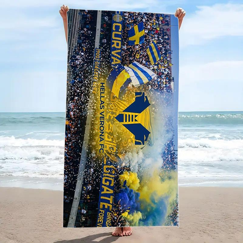 Hellas Verona Fc Print Beach Towel, Large Soft Quick Dry Towel for Beach Camping Swimming