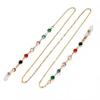 Trendy Colorful Crystal Beads Eyeglass Holder Multicolor Anti Drop Sunglass Lanyard Straps Nonslip Glasses Chain Eye Accessories