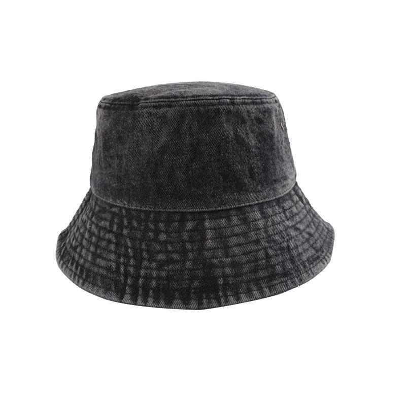 

Trendy Japanese-style denim fisherman hat for women, casual and versatile, fashionable Korean version, summer blue washed bucket hat Average Size（56-58cm） чёрный