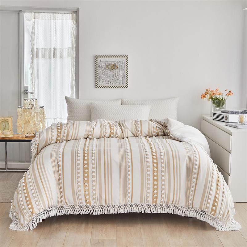 Modernes einfaches Stil Bettwäsche-Set Bettbezug und Kissenbezüge Twin Queen Size Einfarbige Bettwäsche Hautfreundlicher Deckenbezug und Kissenbezug