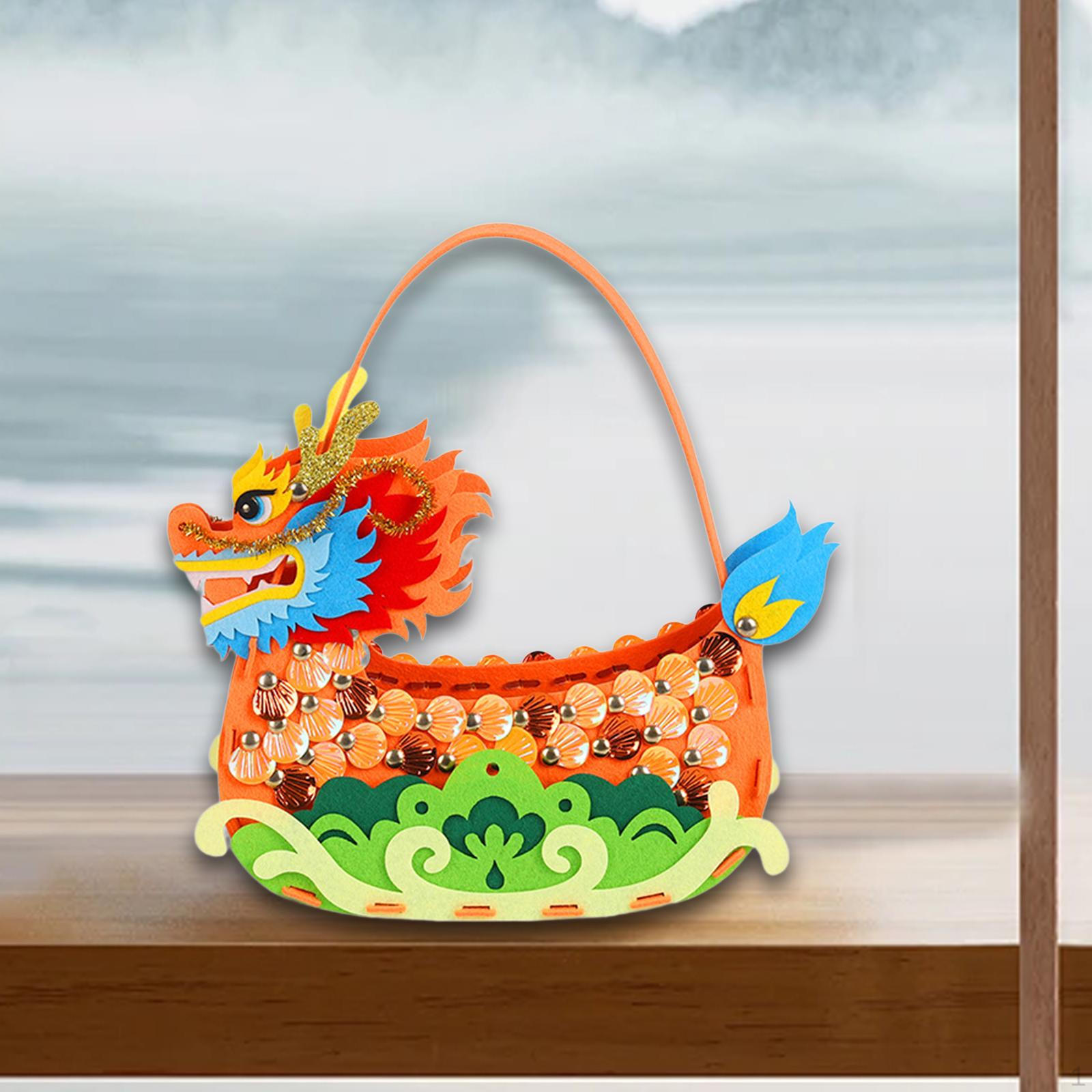 

DIY ремесленные наборы фестиваль лодок-драконов декор образовательный творческий нетканый набор для шитья сумка