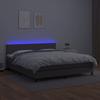 Maison Exclusive - Sommier à lattes de lit avec matelas et LED Gris 160x200 cm