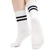 ZenBeya Pilates and Warm and Perfect for and All with Antibacterial and Deodorizing Slightly White Women's Non-Slip Five-Toe Socks, Breathable, Yoga,