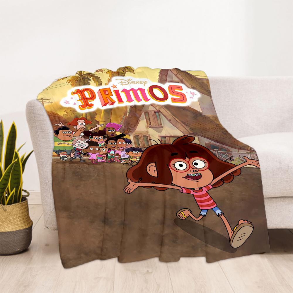1pc, Disney Happy Primos Blanket Soft Throw for Friend, Perfect Gift, Living Room, Outdoor Blankets, Travel