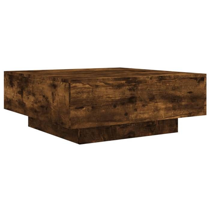 VidaXL Table basse chêne fumé 80x80x31 cm bois d'ingénierie 836585