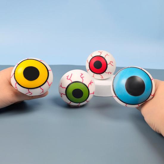 Halloween Augapfel Quetschspielzeug Realistischer TPR Stressabbau Ball Knebel Scherz Fidget für Kinder Erwachsene Tragbares Dekompressions-Gadget für Angst Partygeschenke