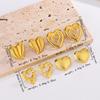 Europe and the United States Hot-selling Irregular Geometric Stripes Love Titanium Steel Stud Earrings, Advanced Sense Does Not Fade Love Earrings