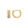 Earring - LUXENTER - AFRICA Fantasia - Creole 13 Mm - 18 Carat Yellow Gold - Multicolored Zirconia