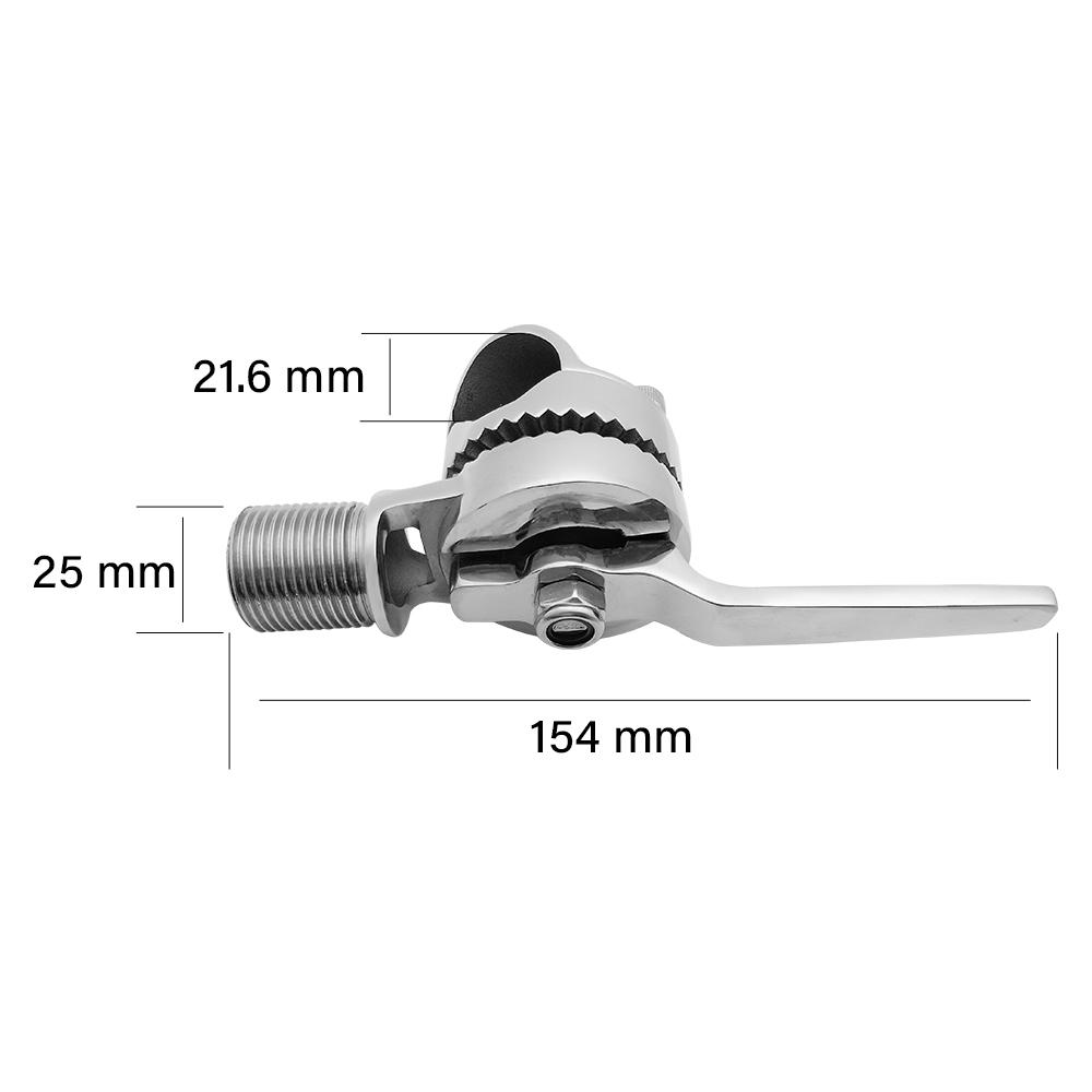 

Boat Adjustable VHF Antenna Base 316 Stainless Steel Ratchet Mount Stand Antenna Bracket 7/8 to 1in Rails For Boat Marine Yacht ALS8050D