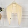 Versatile hollow knitted triangle scarf shawl spring and summer four seasons outer shawl scarf multi-purpose fart curtain waist scarf