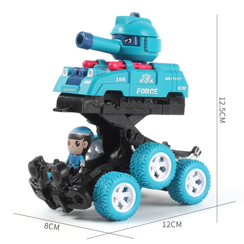 Children's Off-Road Inertia Car with Ejector - Ages 3-6 Collision Deformable Toy Tank
