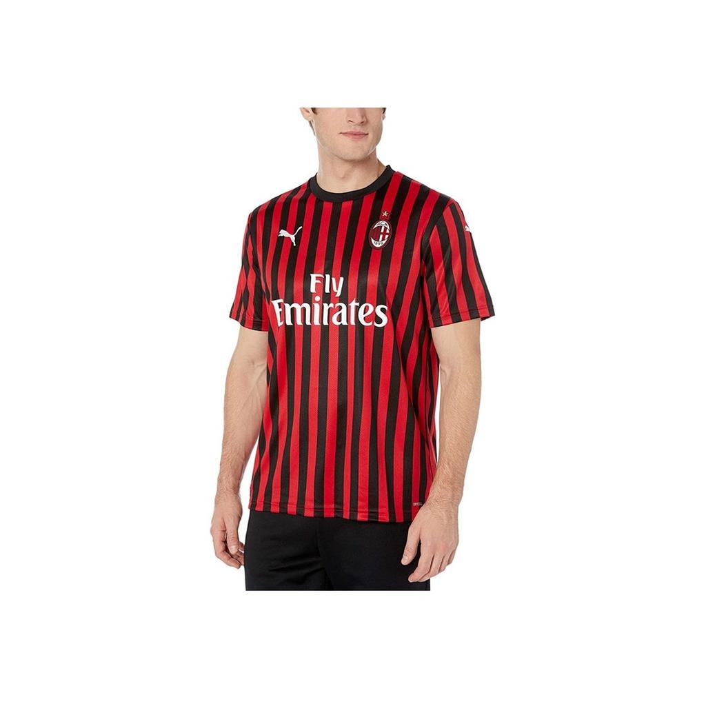 Puma Maillot Domicile AC Milan Saison 19/20 Homme Vêtements de Sport Hauts Noir Rouge 75585701