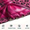 1Pc Pink&Black Bow Print Flannel Blanket, High quality Comfortable for All Seasons, Home Decor, Warmth and Comfort, Perfect for Christmas Gifts W28