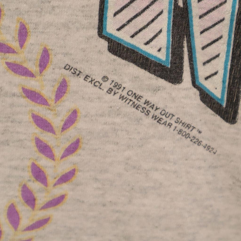 WITNESS 90s Made In USA Old HEVEN Short Sleeve T-shirt XL Single Stitch Men's Used