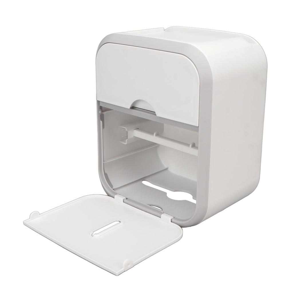 Paper Holder Box Wall Mounted Punching Free Waterproof Paper Towel Storage Box for Bathroom