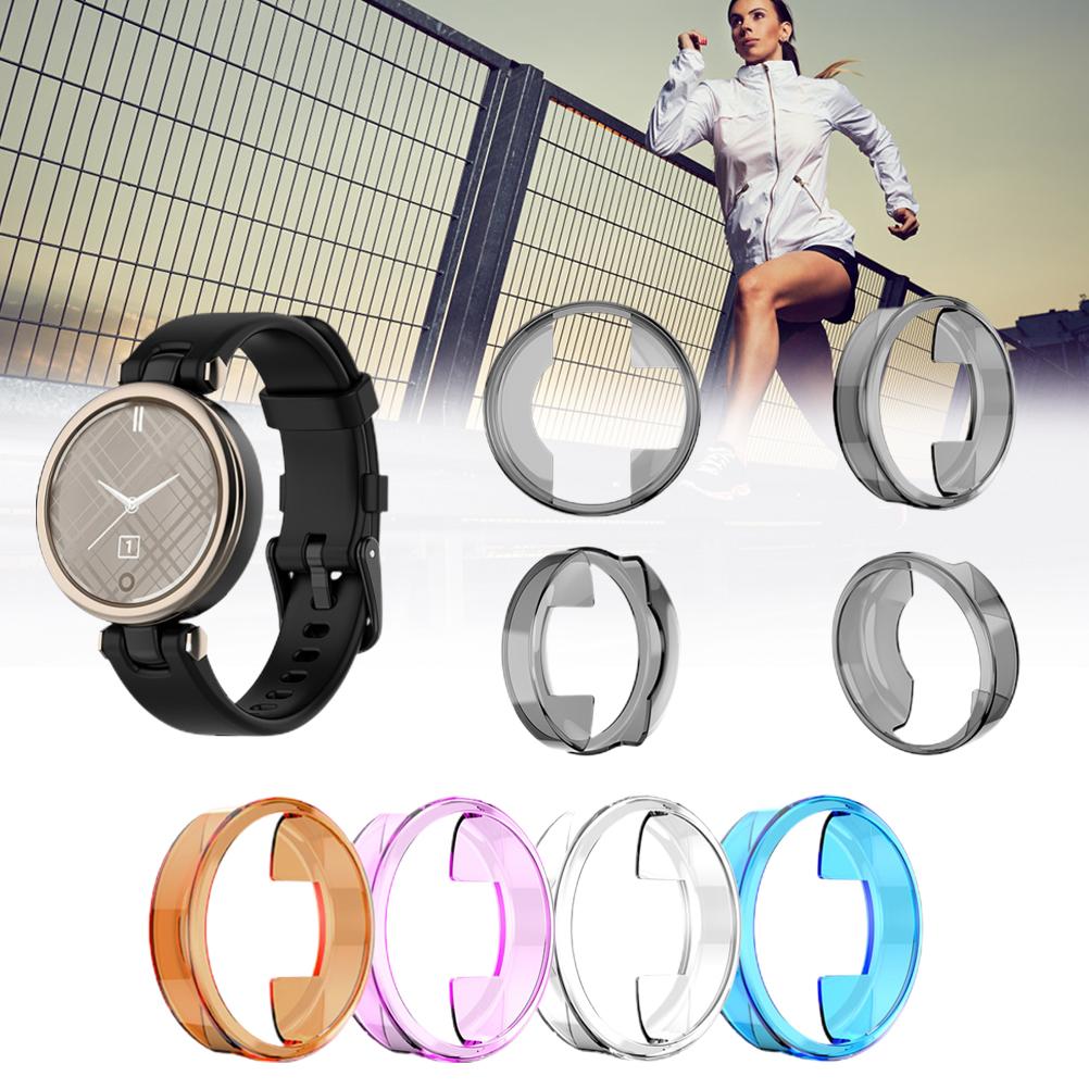 TPU Case for Garmin Lily Watch Clear Purple Protective Cover
