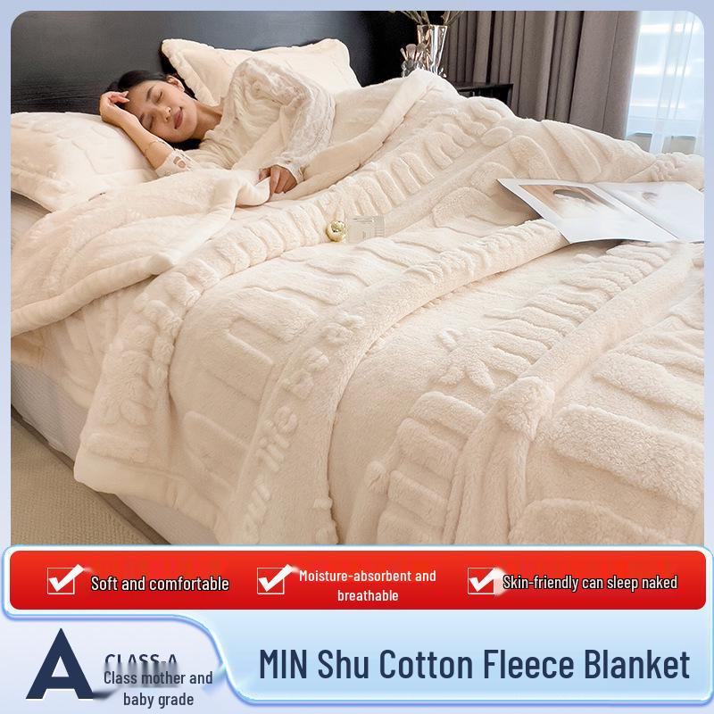 Class A Carved Winter Coral Fleece Blanket - Warm, Multifunctional Gift Blanket