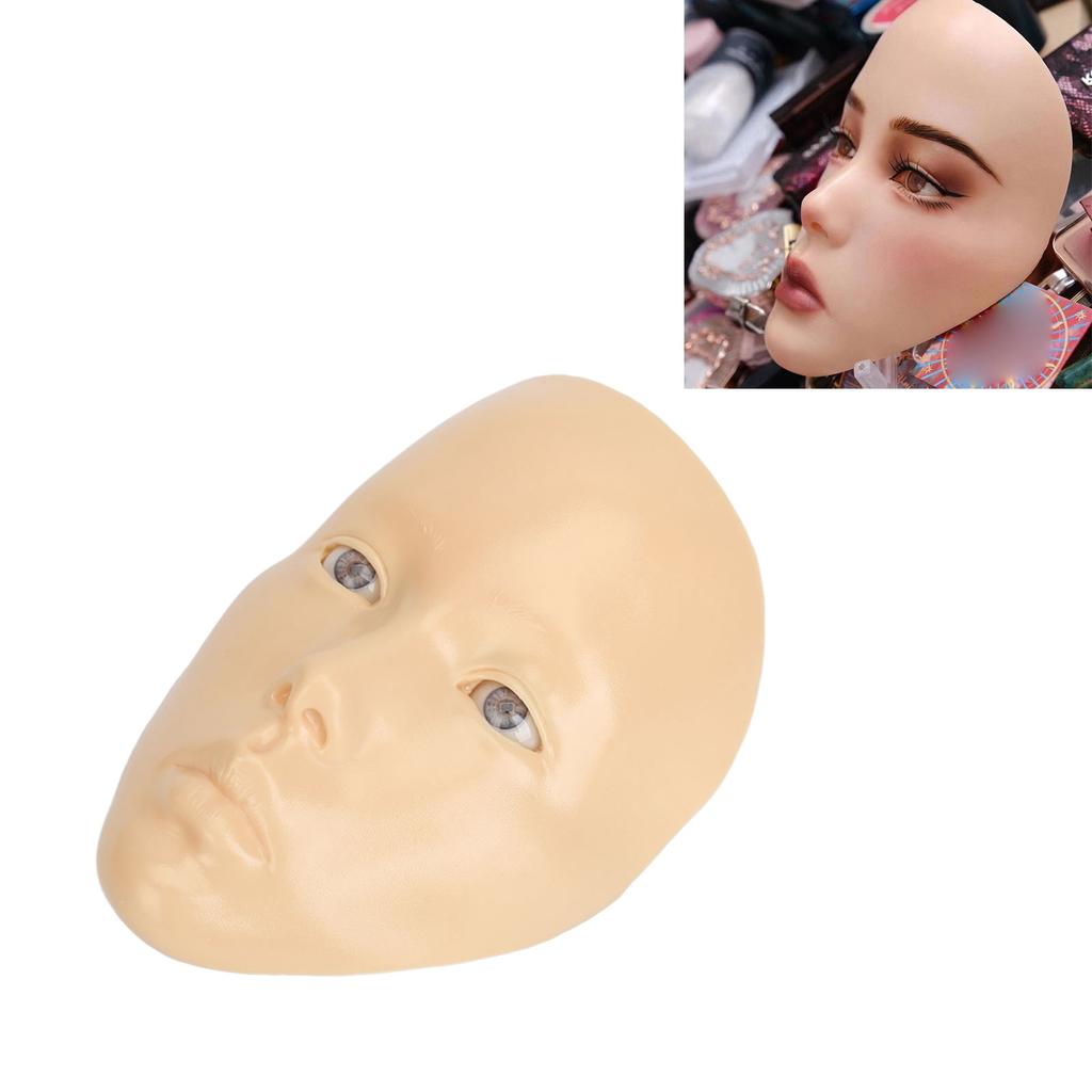 5D Makeup Practice Face Board Kit Reusable 3.4oz Cream 28.1ml Liquid Teaching Practice Makeup Mannequin Tool Set