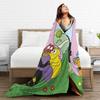 Barbapapa Barbamama Family  Flannel Blanket  Warm Throw Blanket for Couch Bed Travel Print Bedspread Sofa Bed Cover