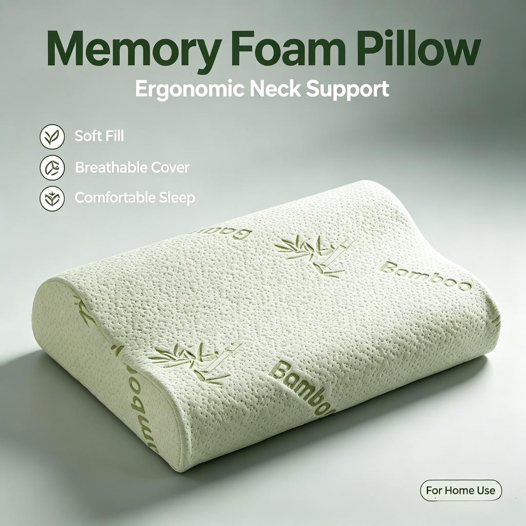 2026 Memory Foam Pillow, Wave Pillow, Cervical Protection Pillow, High and Low Pillow, Slow Rebound Pillow Core To Deep Sleep