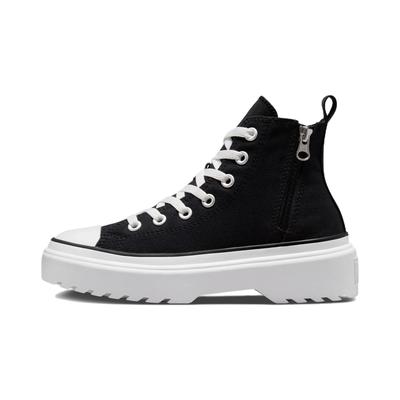 Chuck Taylor All Star Lugged Lift Platform High GS Black White Kids Sneakers A03011C