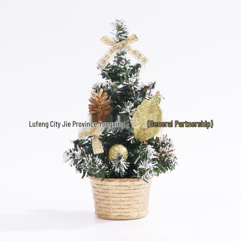 Festive Mini Artificial Christmas Tree Ornaments - 20CM Tabletop Family Gifts