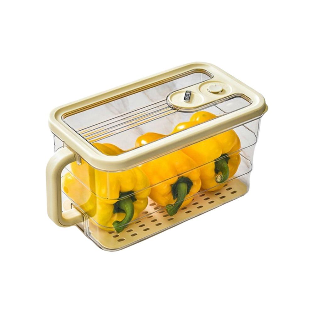 

Plastic Food Fresh-keeping Box Sealed Fruit Vegetable Crisper Vegetable Storage Organizer Kitchen S белый
