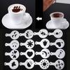 Durable Plastic Coffee Stencil Set 16 Pieces Modern Simple Design For Latte Art