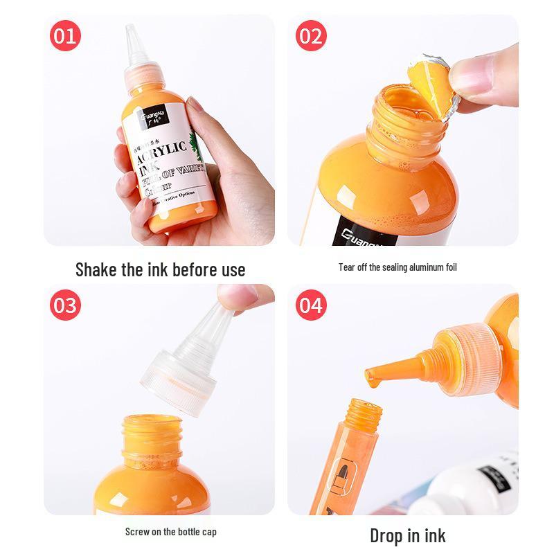 120ml Wasserbasierte Acrylmarker Nachfülltinte für Kinderkunst und Graffiti