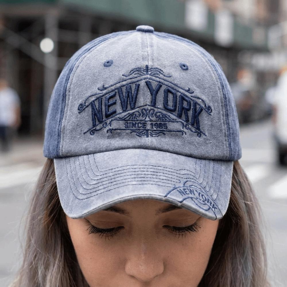 Hip-hop Western Streetwear Hat Adjustable Washed Denim Baseball Hats Vintage Sun Hat For Man Women