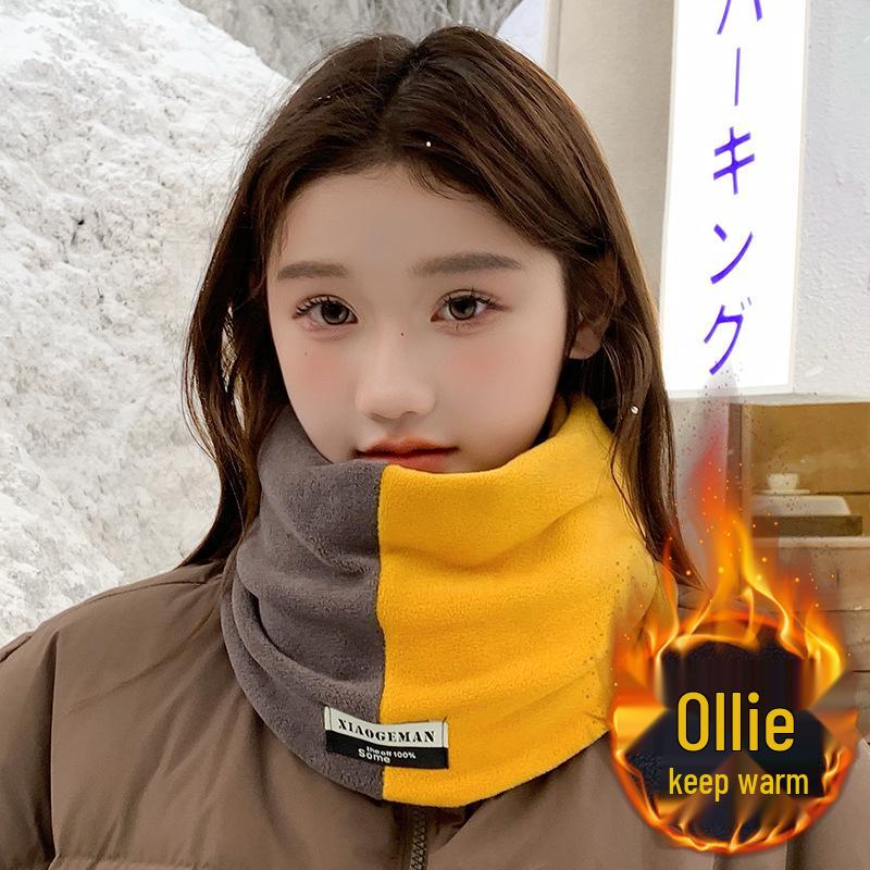 2025 Autumn/Winter Olylon Fleece-Lined Neck Gaiter: Thick, Windproof, and Coldproof Headgear for Men and Women