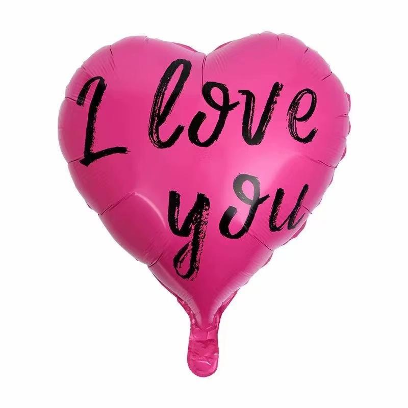 18-Inch Love Aluminum Film Balloon Confession Decoration Engagement Wedding Birthday Scene Arrangement Floating Heart Balloon