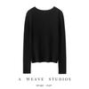 Women's 18-Gauge Pure Wool Yangzi Yarn One-Shoulder Herringbone Knit Top, Perfect for Spring and Autumn, Elegant and Versatile.