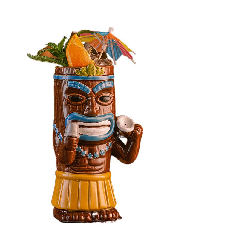 Hawaii Tiki Cuptiki Mug Creative Cocktail Glass Ceramic Cup Bar Liquor Glass Special Cup Ornaments