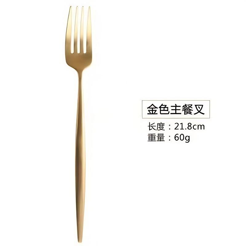 304 Mirror Gold Western Food Knife, Fork and Spoon Tableware Steak Knife and Fork Dessert Fork and Spoon Coffee Spoon Chopsticks