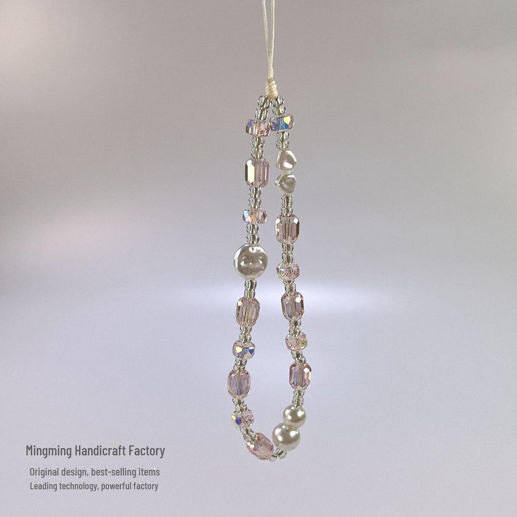 Wuwu Freedom Pink Diamond Anti-fall mobilkjede - stilig japansk og koreansk armbånddesign