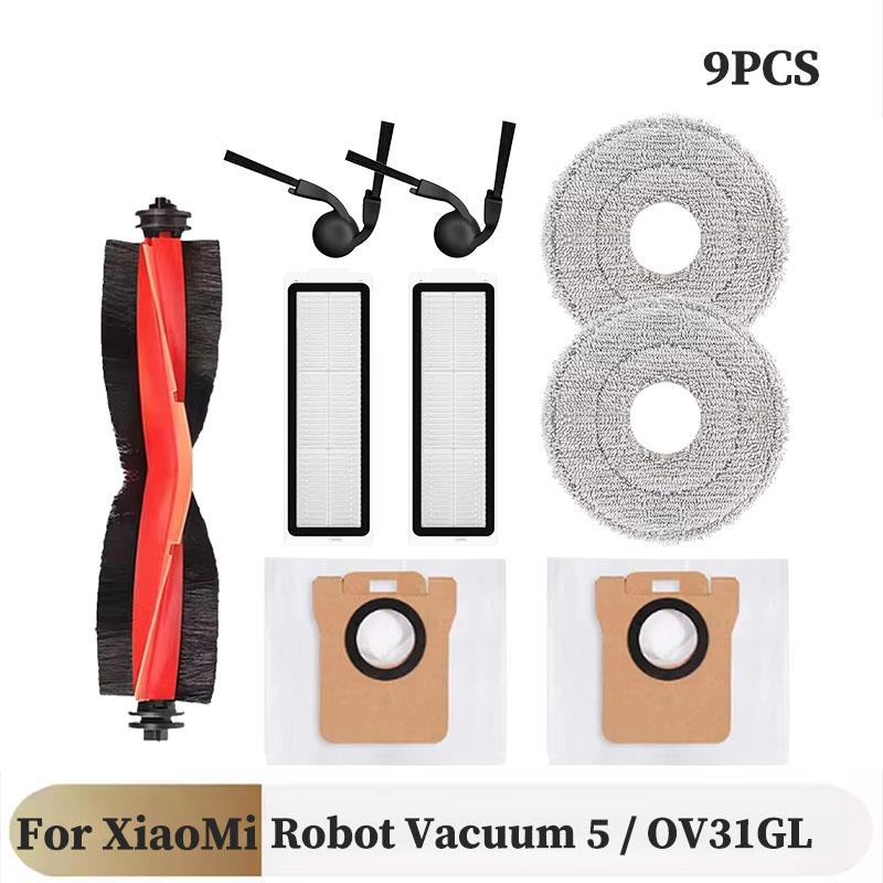 For Xiaomi Robot Vacuum 5 / OV31GL Cleaner Accessories Main Side Brush Mop Cloth HEPA Filter Dust Bag Replacement Spare Parts