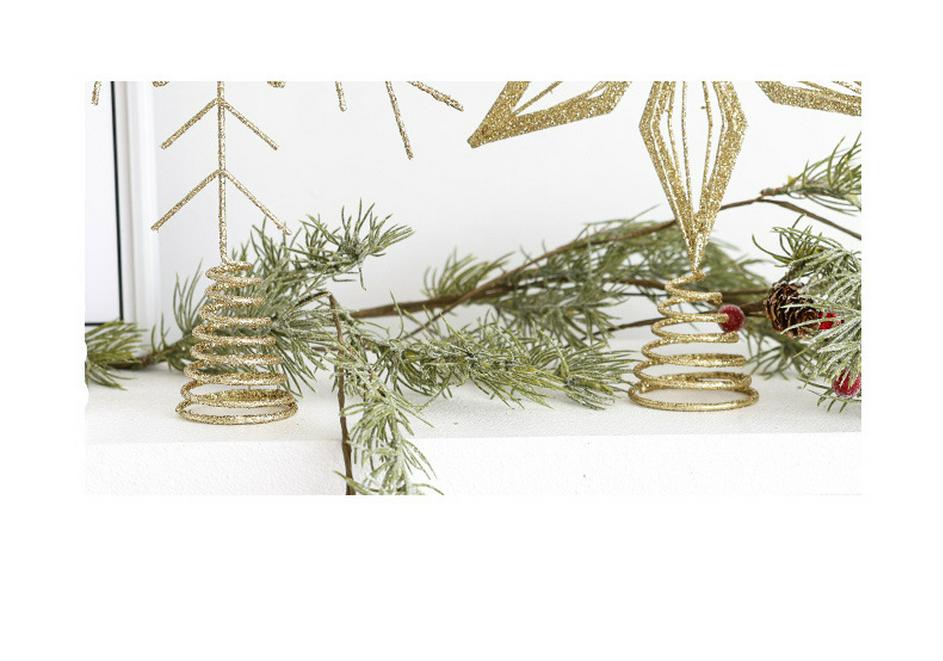 Luminous Wrought Iron Seven-Pointed Star LED Christmas Tree Topper