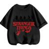 Summer Casual Crew Neck T Shirt Kawaii Cartoon Design Children Stranger Things Short Sleeve Tops Boys Girls